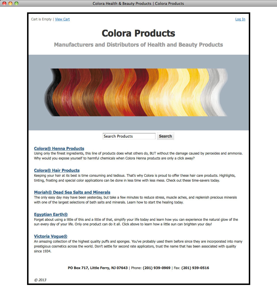 Colora Products eCommerce Site Launched