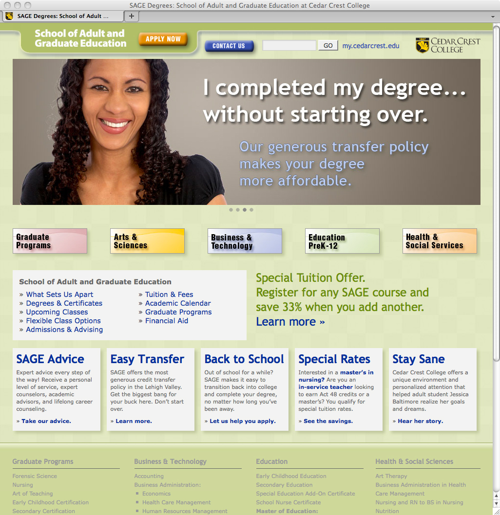 Web Consulting Services for Cedar Crest College