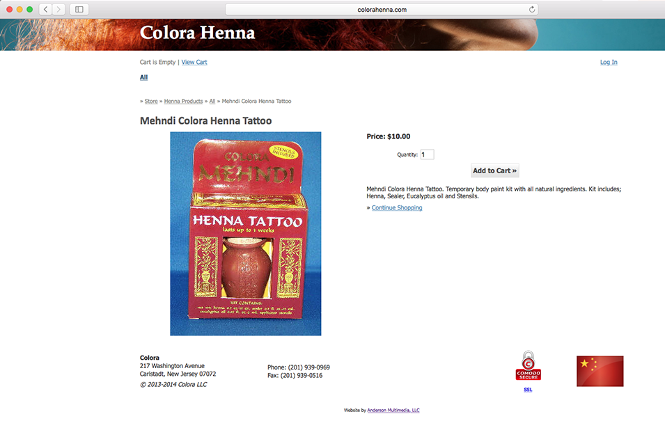 Anderson Launches E-Commerce Site for Colora Henna